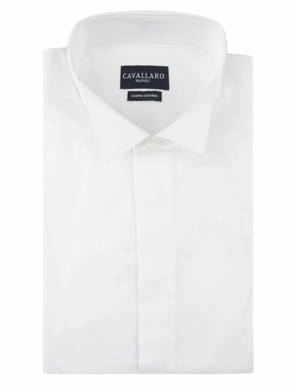 Cavallaro Napoli Bianco Ceremonial Overhemd Wit 4 Cavallaro Napoli Bianco Ceremonial Overhemd Wit - Afbeelding 4
