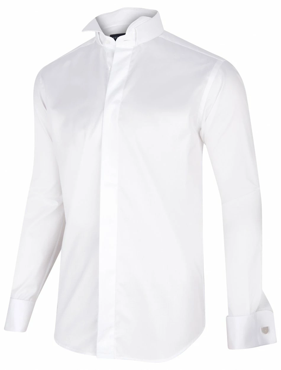 Cavallaro Napoli Bianco Ceremonial Overhemd Wit 2 Cavallaro Napoli Bianco Ceremonial Overhemd Wit - Afbeelding 2