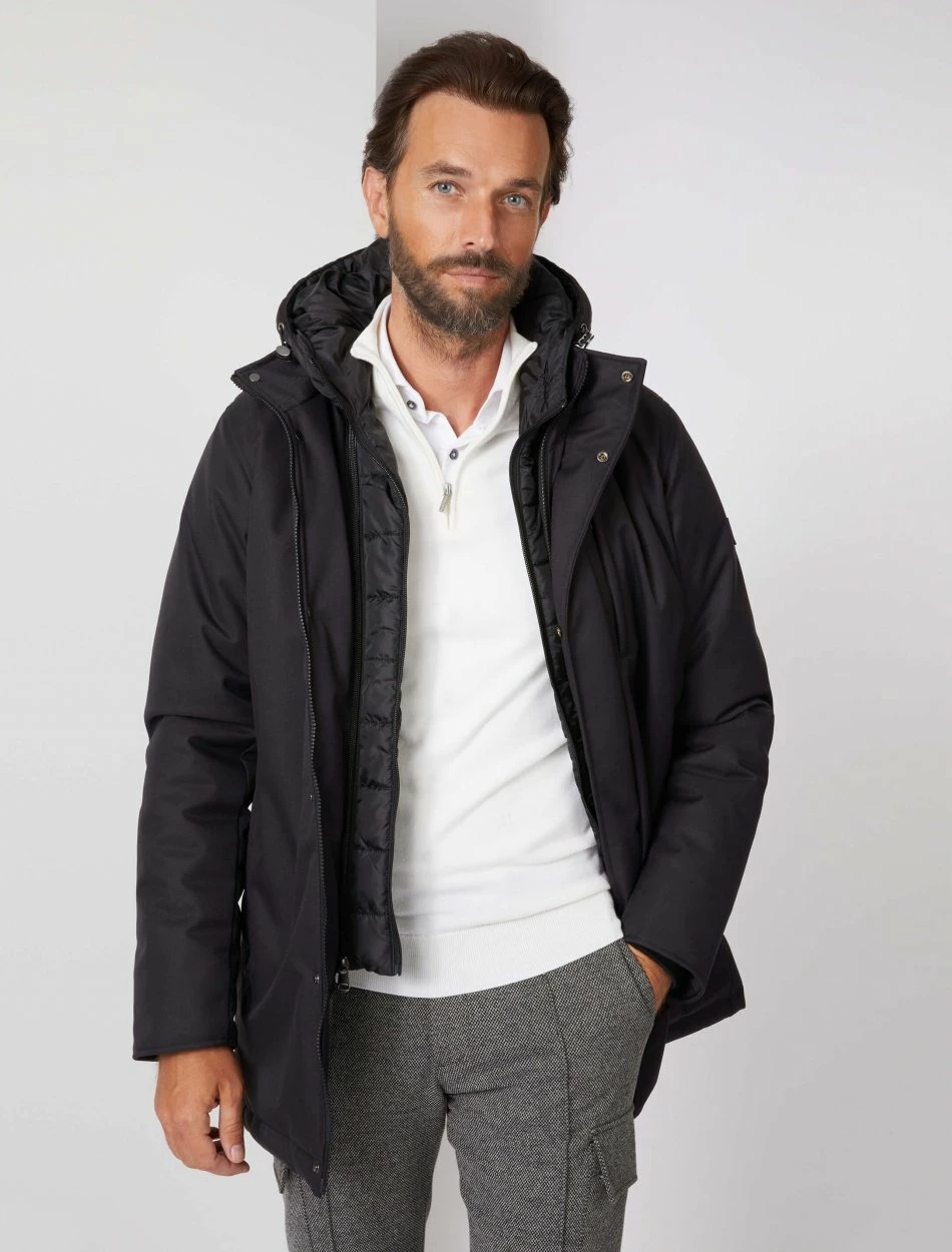 Cavallaro Napoli Trentino Parka Zwart 5 Cavallaro Napoli Trentino Parka Zwart - Afbeelding 5