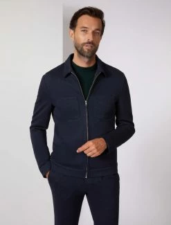 Cavallaro Napoli Severino Zip Colbert Donkerblauw