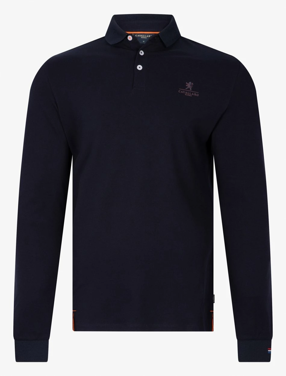 Cavallaro Napoli Campione Long Sleeve Polo Donkerblauw 4 Cavallaro Napoli Campione Long Sleeve Polo Donkerblauw - Afbeelding 4