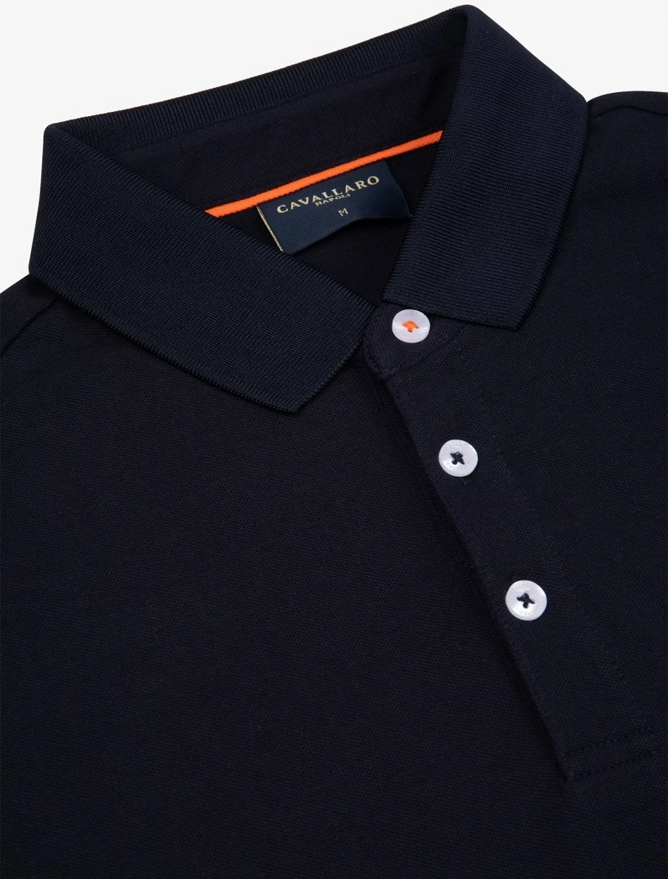 Cavallaro Napoli Campione Long Sleeve Polo Donkerblauw 6 Cavallaro Napoli Campione Long Sleeve Polo Donkerblauw - Afbeelding 6