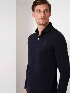 Cavallaro Napoli Campione Long Sleeve Polo Donkerblauw