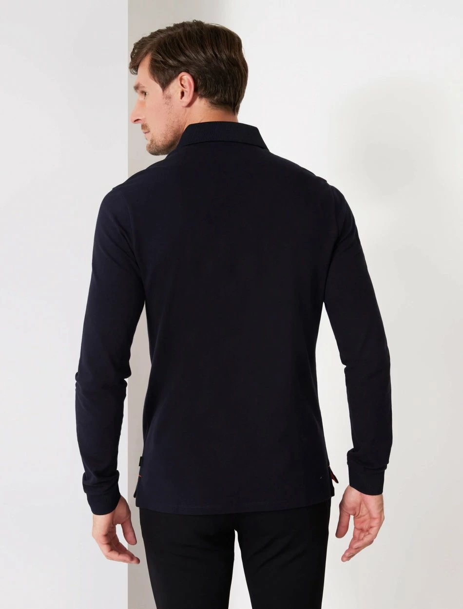 Cavallaro Napoli Campione Long Sleeve Polo Donkerblauw 3 Cavallaro Napoli Campione Long Sleeve Polo Donkerblauw - Afbeelding 3