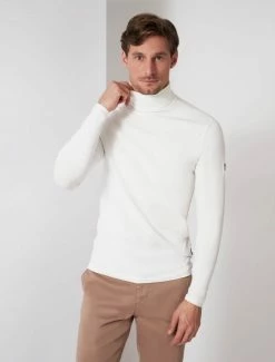 Cavallaro Napoli Baliani Long Sleeve Roll Neck Off White