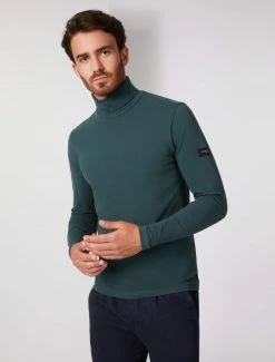 Cavallaro Napoli Baliani Long Sleeve Roll Neck Donkergroen