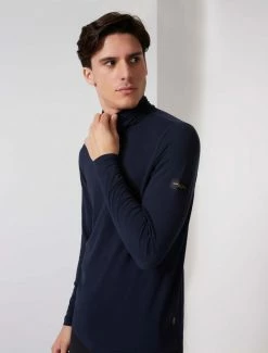 Cavallaro Napoli Baliani Long Sleeve Roll Neck Donkerblauw -Cavallaro Napoli Shop 117225003 699000 10 positie 10 424