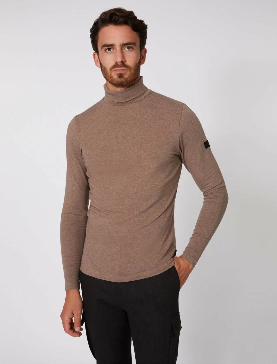 Cavallaro Napoli Baliani Long Sleeve Roll Neck Taupe 5 Cavallaro Napoli Baliani Long Sleeve Roll Neck Taupe - Afbeelding 5