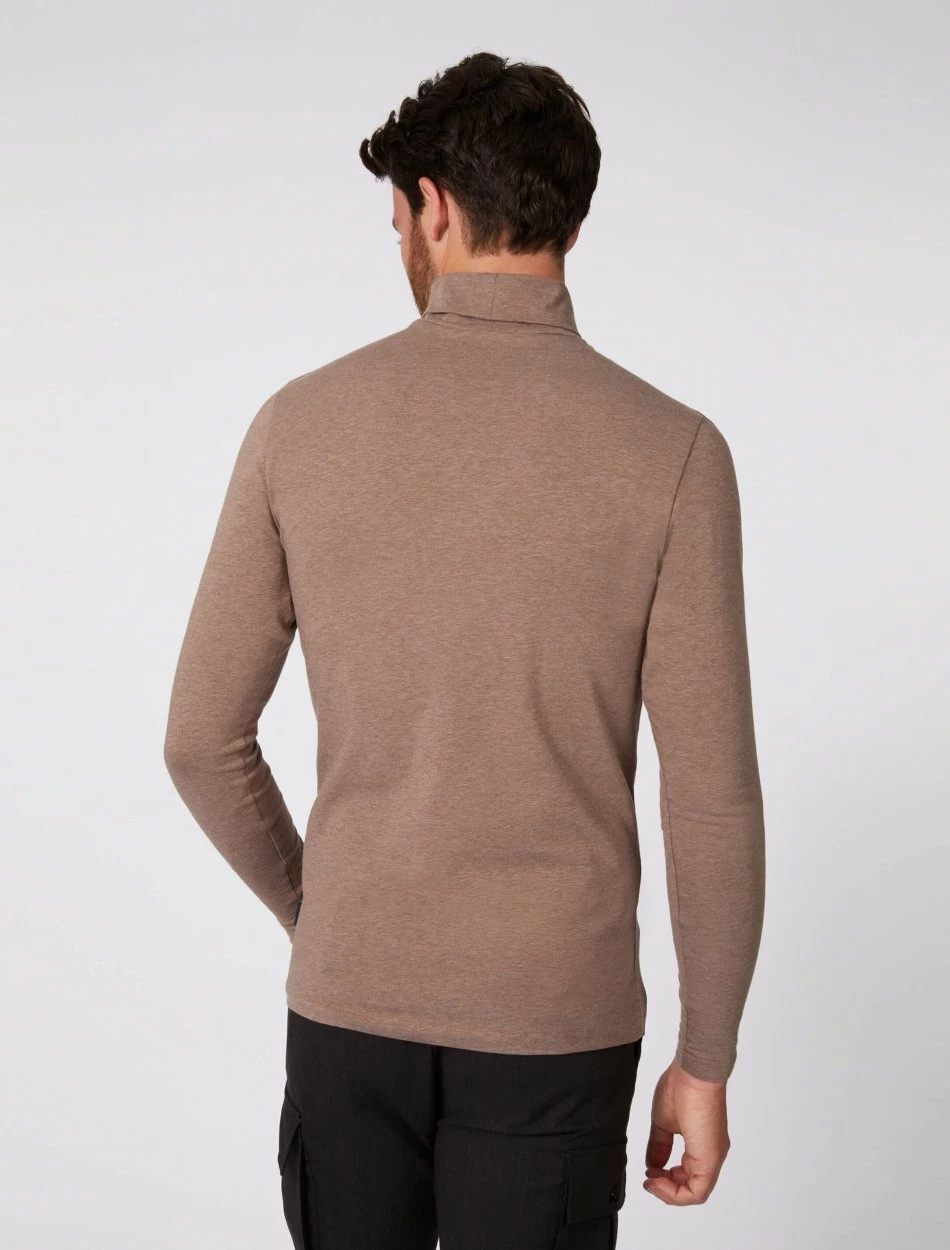 Cavallaro Napoli Baliani Long Sleeve Roll Neck Taupe 4 Cavallaro Napoli Baliani Long Sleeve Roll Neck Taupe - Afbeelding 4
