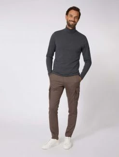 Cavallaro Napoli Baliani Long Sleeve Roll Neck Donkergrijs