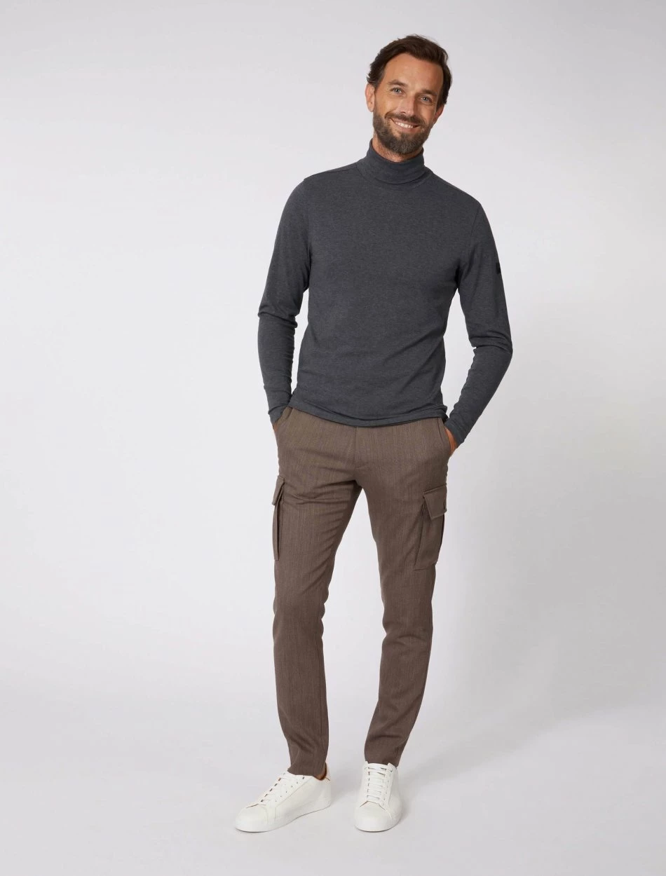 Cavallaro Napoli Baliani Long Sleeve Roll Neck Donkergrijs 1 Cavallaro Napoli Baliani Long Sleeve Roll Neck Donkergrijs