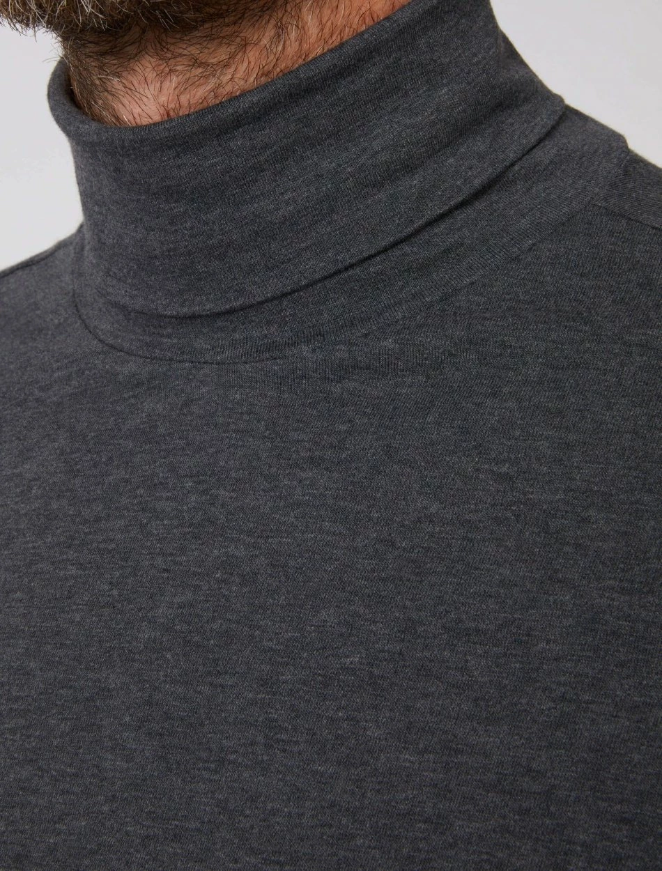 Cavallaro Napoli Baliani Long Sleeve Roll Neck Donkergrijs 3 Cavallaro Napoli Baliani Long Sleeve Roll Neck Donkergrijs - Afbeelding 3