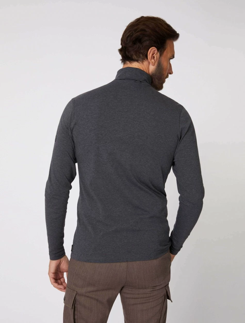 Cavallaro Napoli Baliani Long Sleeve Roll Neck Donkergrijs 4 Cavallaro Napoli Baliani Long Sleeve Roll Neck Donkergrijs - Afbeelding 4