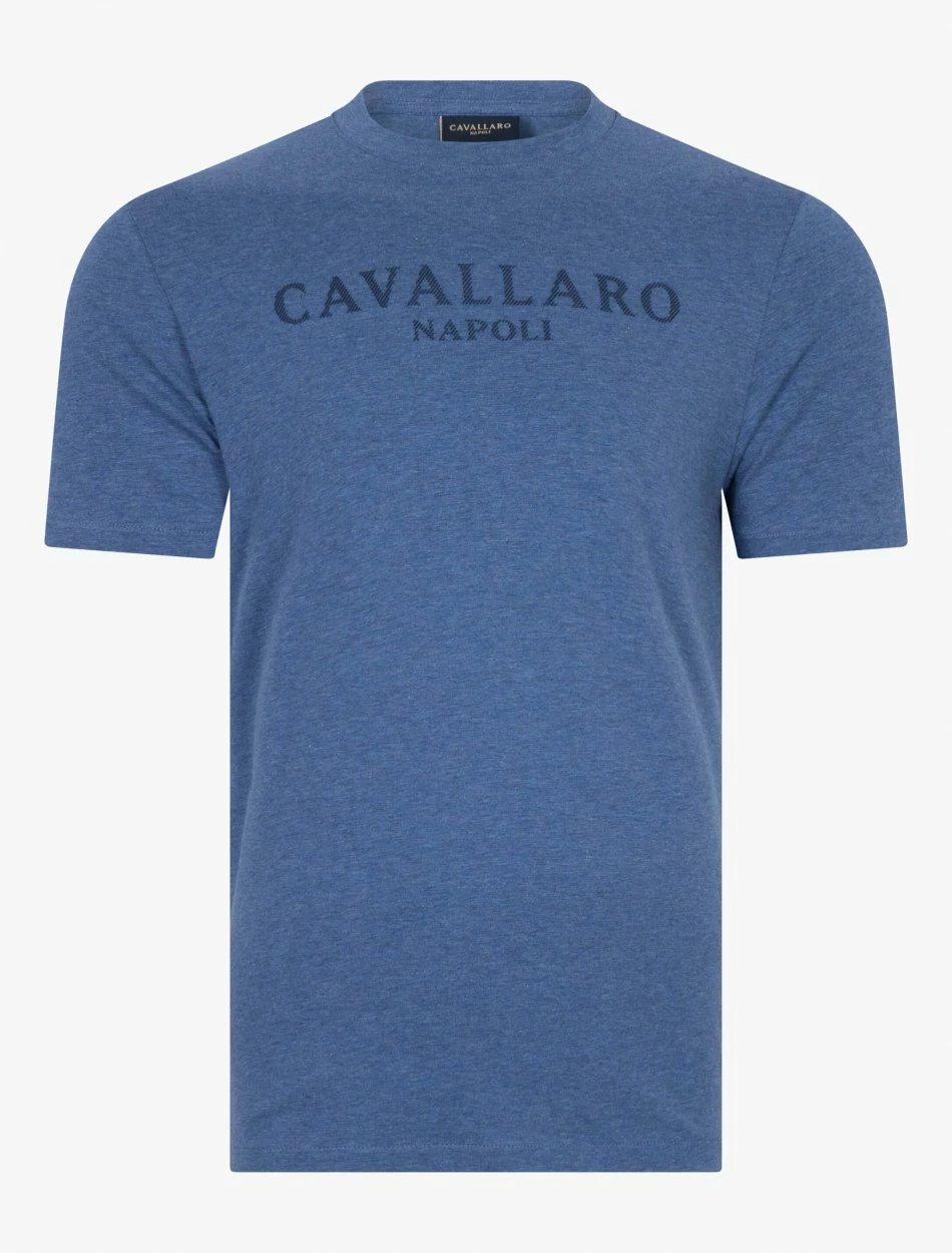 Cavallaro Napoli Terro T-shirt Blauw 4 Cavallaro Napoli Terro T-shirt Blauw - Afbeelding 4