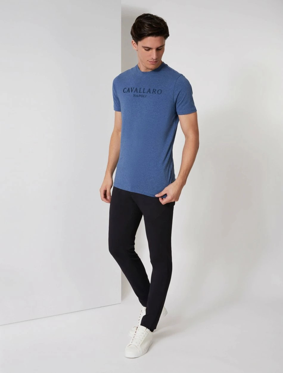 Cavallaro Napoli Terro T-shirt Blauw 1 Cavallaro Napoli Terro T-shirt Blauw