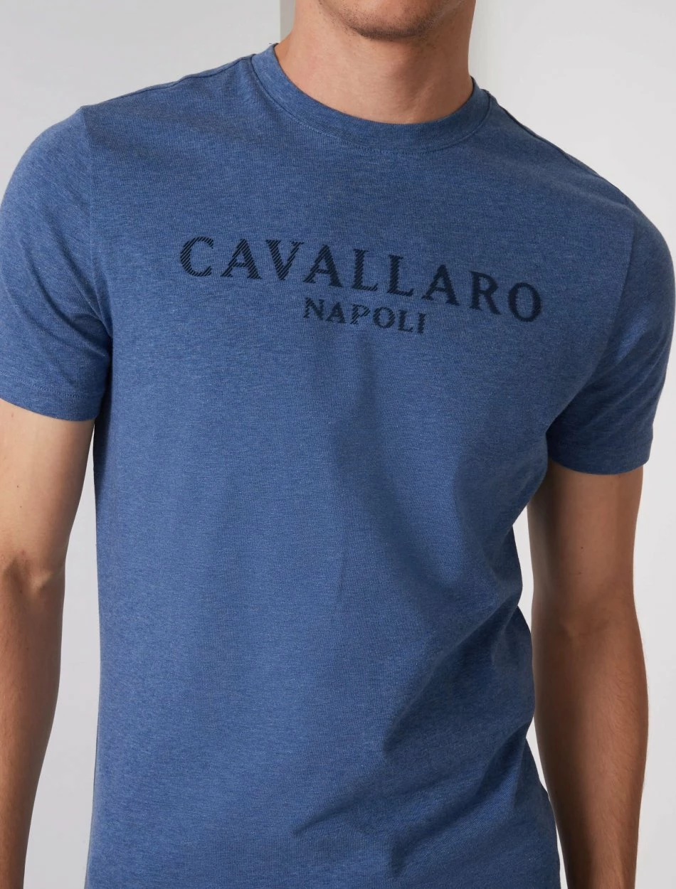 Cavallaro Napoli Terro T-shirt Blauw 2 Cavallaro Napoli Terro T-shirt Blauw - Afbeelding 2