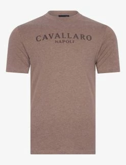 Cavallaro Napoli Terro T-shirt Taupe -Cavallaro Napoli Shop 117225005 840000 01 positie 402c20voorkant 419