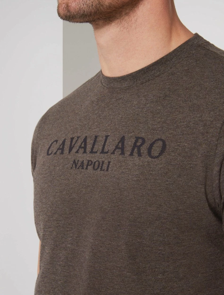 Cavallaro Napoli Terro T-shirt Bruin 3 Cavallaro Napoli Terro T-shirt Bruin - Afbeelding 3