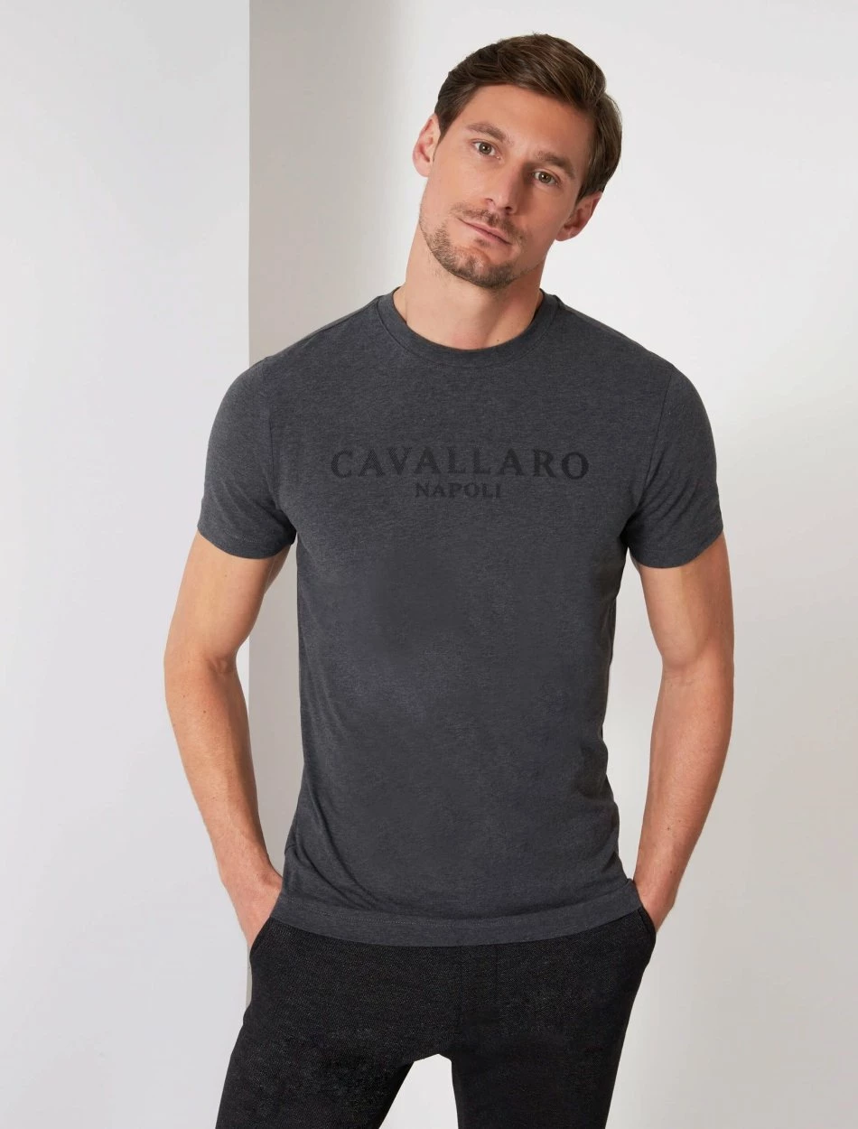 Cavallaro Napoli Terro T-shirt Donkergrijs 1 Cavallaro Napoli Terro T-shirt Donkergrijs