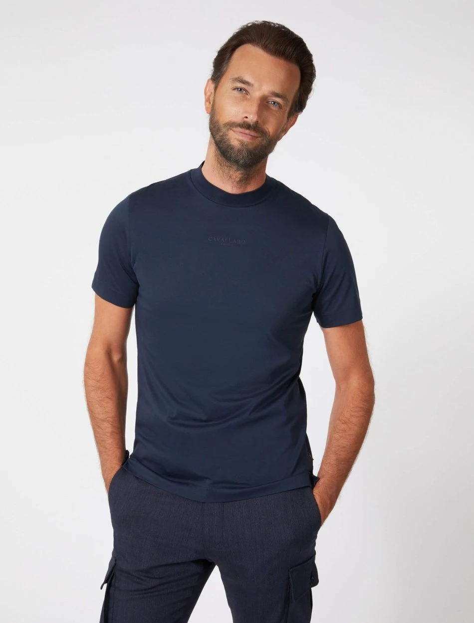 Cavallaro Napoli Chiavari T-shirt Donkerblauw 1 Cavallaro Napoli Chiavari T-shirt Donkerblauw