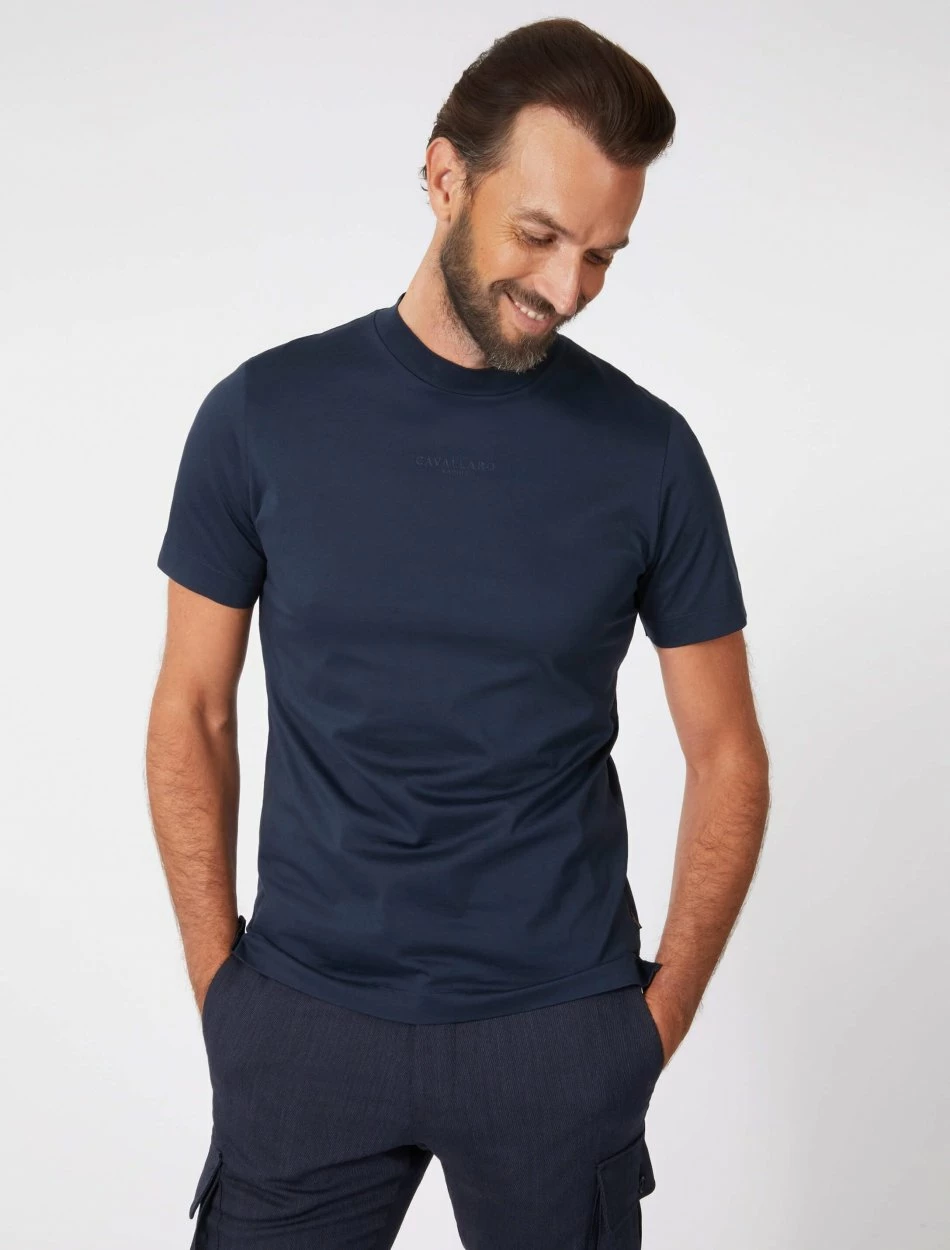 Cavallaro Napoli Chiavari T-shirt Donkerblauw 5 Cavallaro Napoli Chiavari T-shirt Donkerblauw - Afbeelding 5