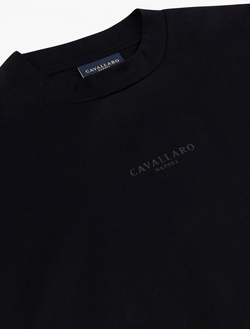 Cavallaro Napoli Chiavari T-shirt Zwart 3 Cavallaro Napoli Chiavari T-shirt Zwart - Afbeelding 3