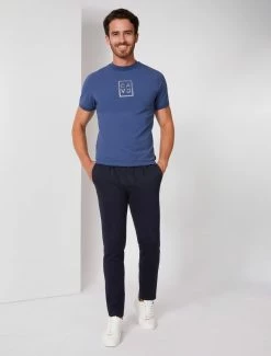 Cavallaro Napoli Dario T-shirt Indigo Blauw
