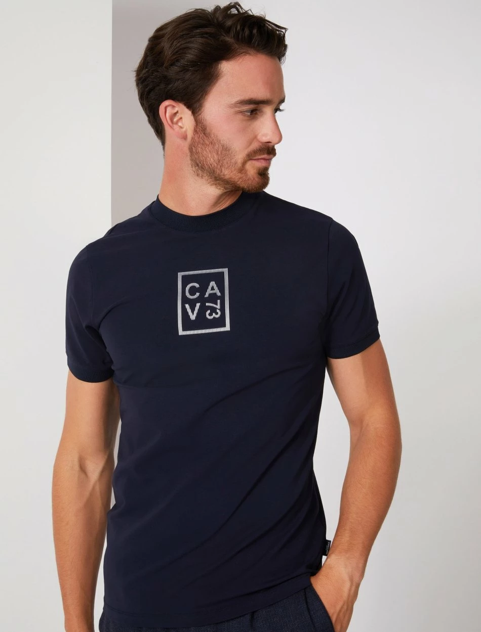 Cavallaro Napoli Dario T-shirt Donkerblauw 6 Cavallaro Napoli Dario T-shirt Donkerblauw - Afbeelding 6