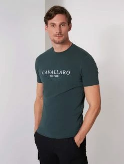 Cavallaro Napoli Terra Reflo T-shirt Donkergroen