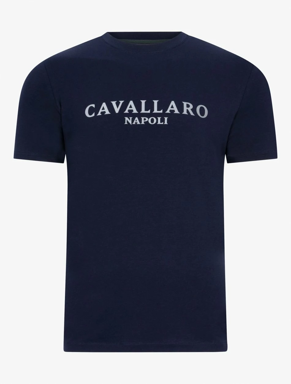 Cavallaro Napoli Terra Reflo T-shirt Donkerblauw 6 Cavallaro Napoli Terra Reflo T-shirt Donkerblauw - Afbeelding 6