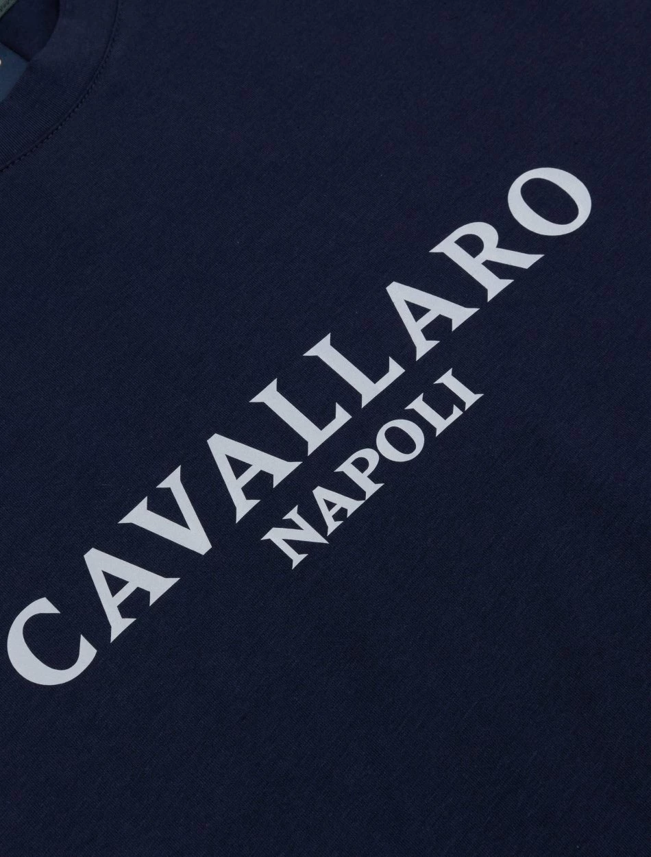 Cavallaro Napoli Terra Reflo T-shirt Donkerblauw 8 Cavallaro Napoli Terra Reflo T-shirt Donkerblauw - Afbeelding 8