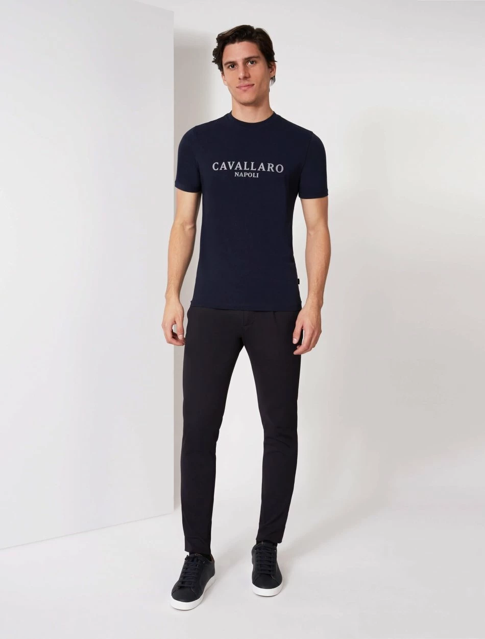 Cavallaro Napoli Terra Reflo T-shirt Donkerblauw 5 Cavallaro Napoli Terra Reflo T-shirt Donkerblauw - Afbeelding 5