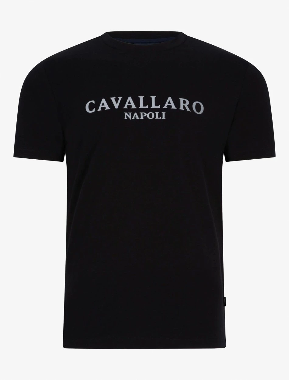 Cavallaro Napoli Terra Reflo T-shirt Zwart 5 Cavallaro Napoli Terra Reflo T-shirt Zwart - Afbeelding 5