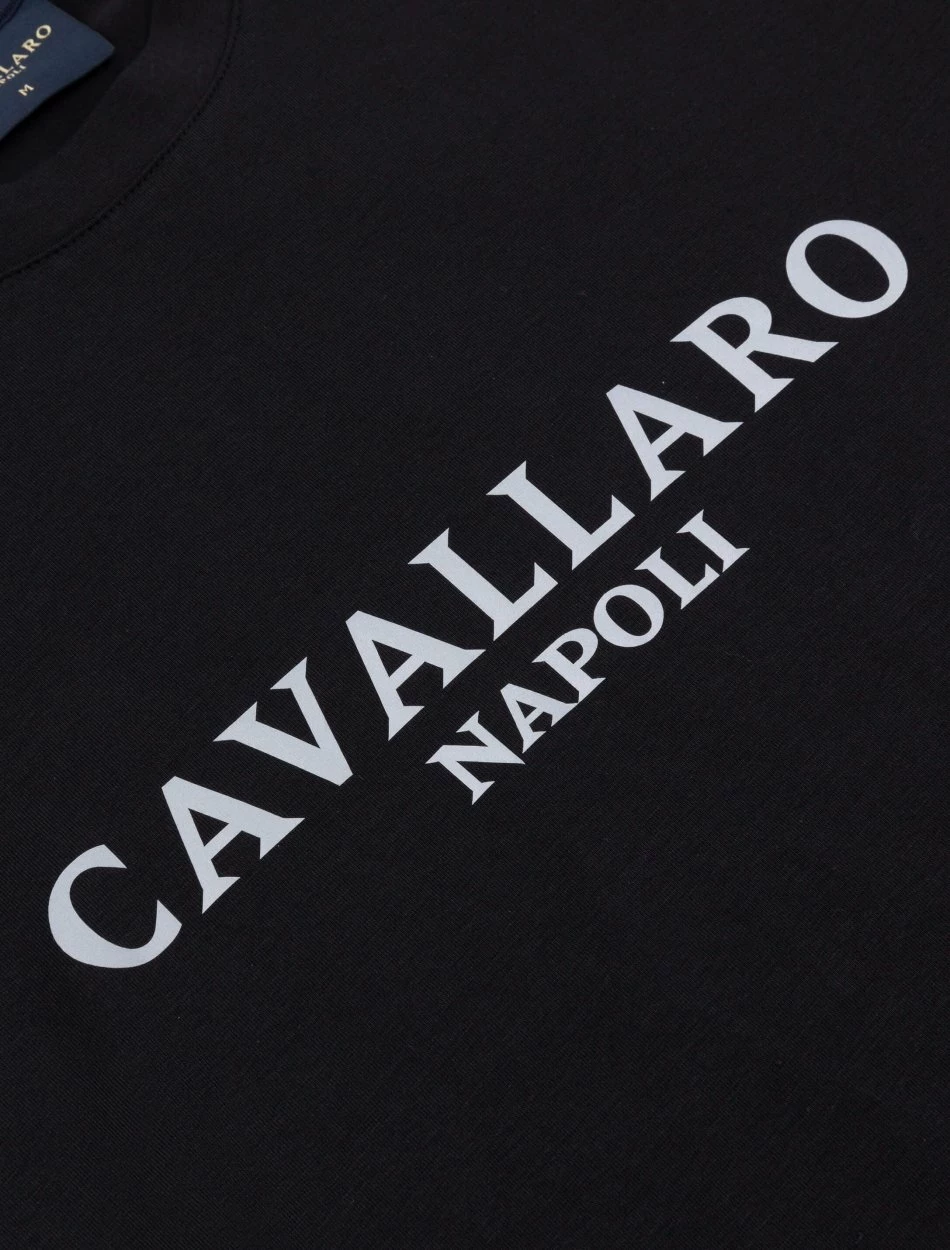 Cavallaro Napoli Terra Reflo T-shirt Zwart 7 Cavallaro Napoli Terra Reflo T-shirt Zwart - Afbeelding 7