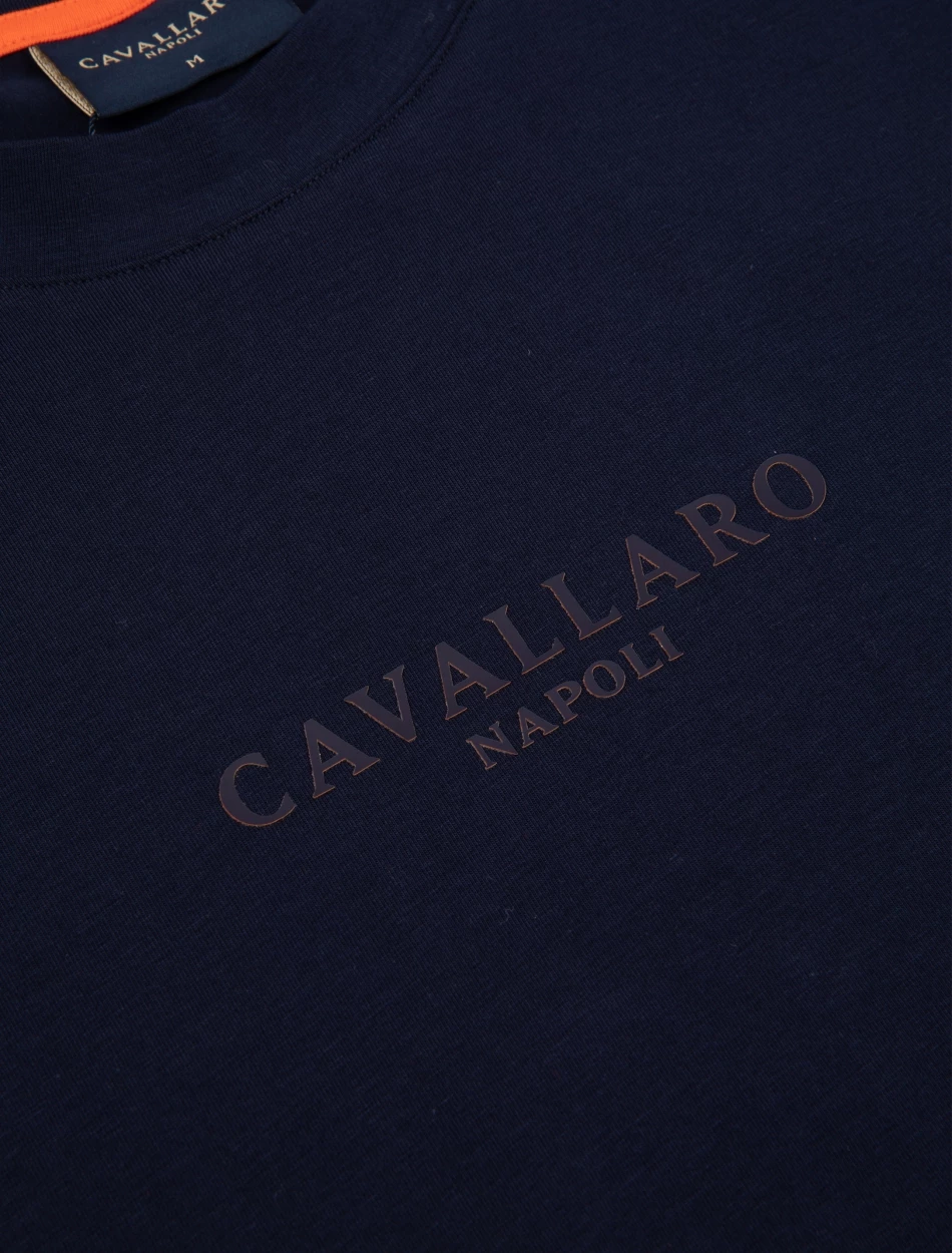 Cavallaro Napoli Spello T-shirt Donkerblauw 3 Cavallaro Napoli Spello T-shirt Donkerblauw - Afbeelding 3