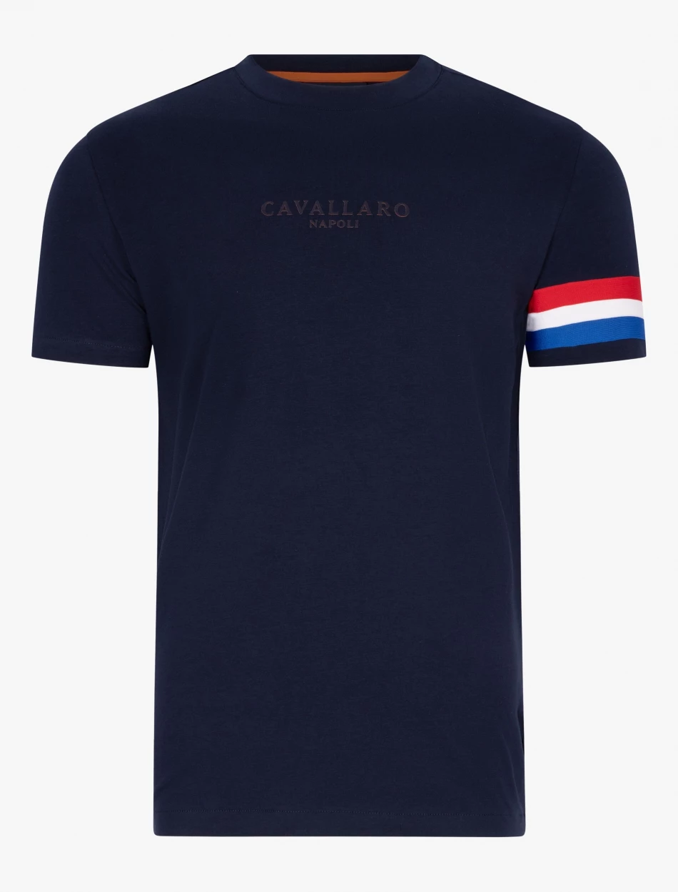 Cavallaro Napoli Spiello T-shirt Donkerblauw 4 Cavallaro Napoli Spiello T-shirt Donkerblauw - Afbeelding 4