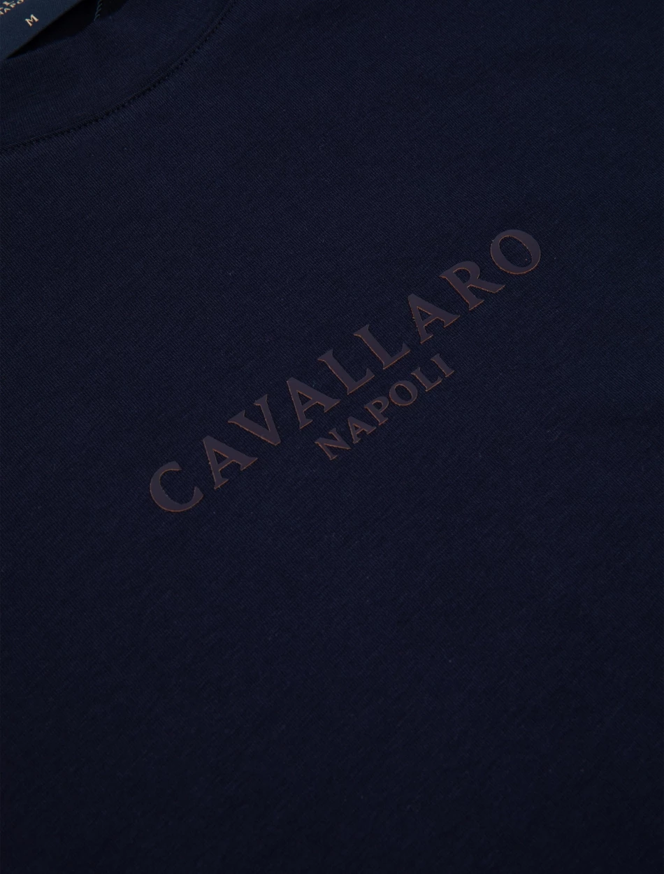 Cavallaro Napoli Spiello T-shirt Donkerblauw 6 Cavallaro Napoli Spiello T-shirt Donkerblauw - Afbeelding 6