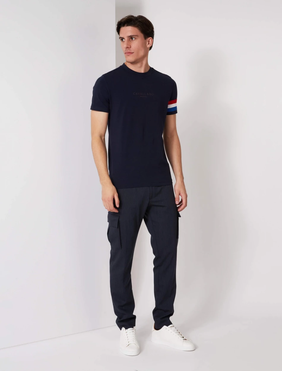 Cavallaro Napoli Spiello T-shirt Donkerblauw 3 Cavallaro Napoli Spiello T-shirt Donkerblauw - Afbeelding 3
