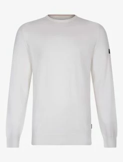 Cavallaro Napoli Merino R-neck Trui Off White -Cavallaro Napoli Shop 118225000 120000 01 positie 402c20voorkant 321
