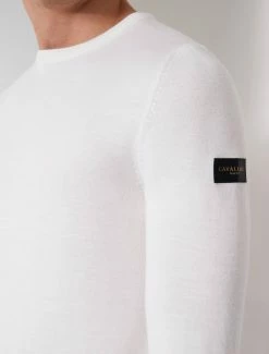 Cavallaro Napoli Merino R-neck Trui Off White -Cavallaro Napoli Shop 118225000 120000 11 positie 20 693