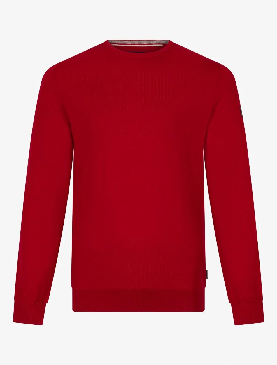 Cavallaro Napoli Merino R-neck Trui Rood 5 Cavallaro Napoli Merino R-neck Trui Rood - Afbeelding 5