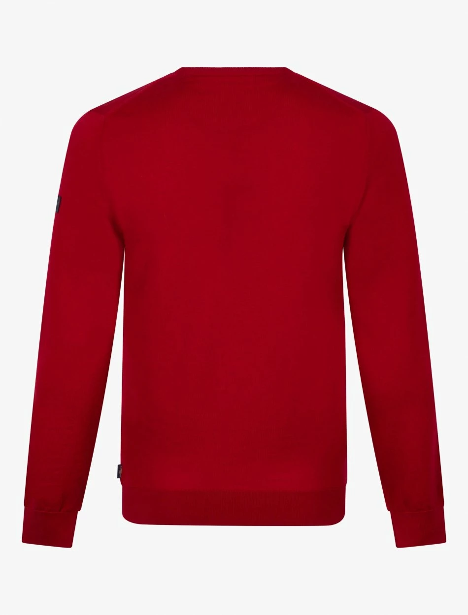 Cavallaro Napoli Merino R-neck Trui Rood 6 Cavallaro Napoli Merino R-neck Trui Rood - Afbeelding 6