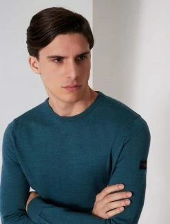 Cavallaro Napoli Merino R-neck Trui Donkergroen -Cavallaro Napoli Shop 118225000 599000 11 positie 20 456