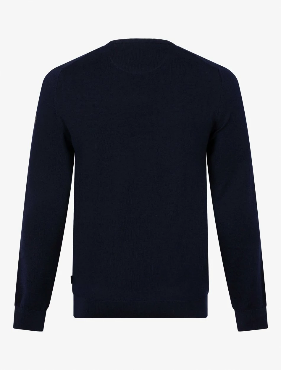 Cavallaro Napoli Merino R-neck Trui Donkerblauw 2 Cavallaro Napoli Merino R-neck Trui Donkerblauw - Afbeelding 2