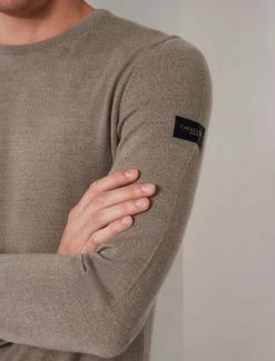 Cavallaro Napoli Merino R-neck Trui Taupe -Cavallaro Napoli Shop 118225000 840000 11 positie 20 353