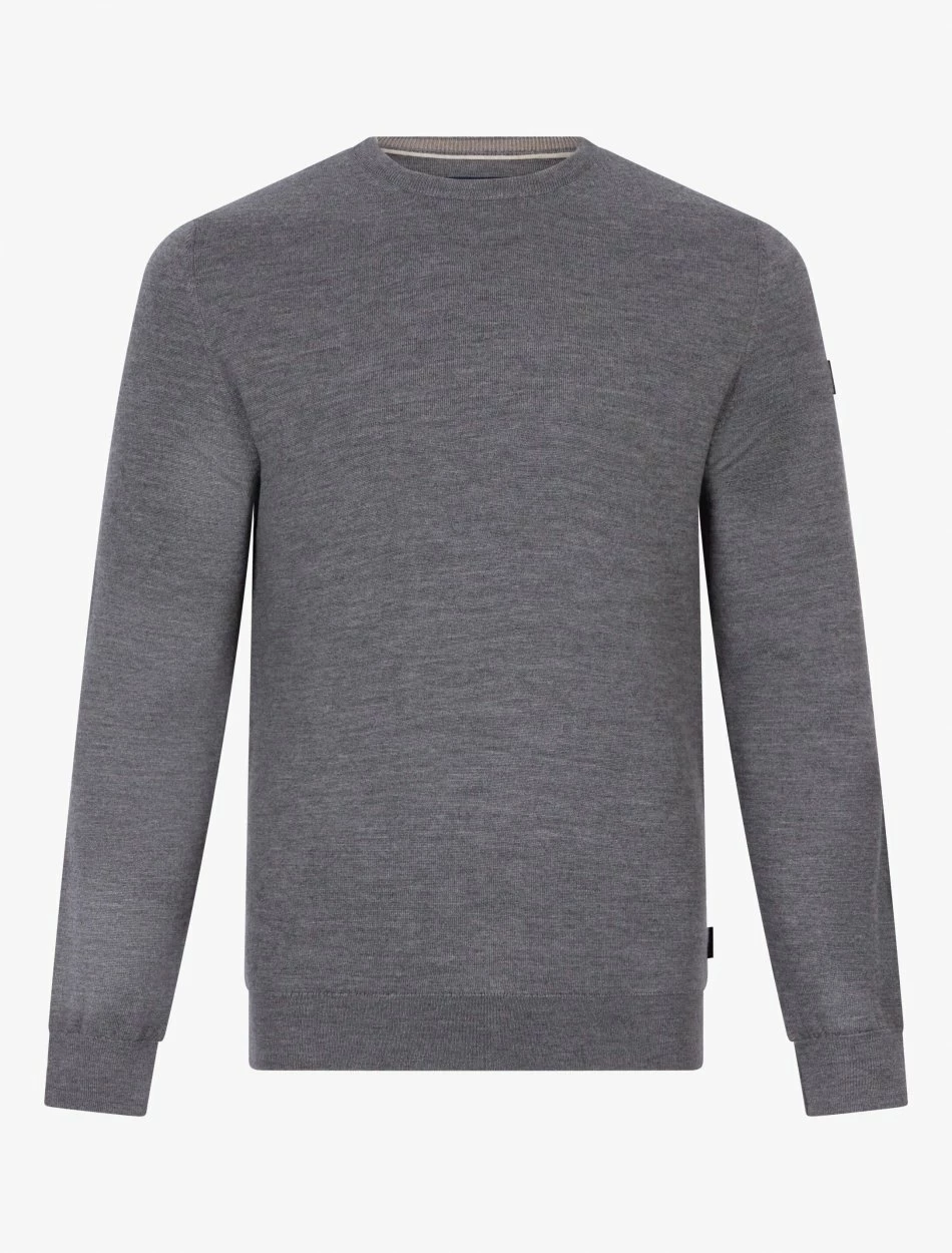 Cavallaro Napoli Merino R-neck Trui Grijs Melange 6 Cavallaro Napoli Merino R-neck Trui Grijs Melange - Afbeelding 6