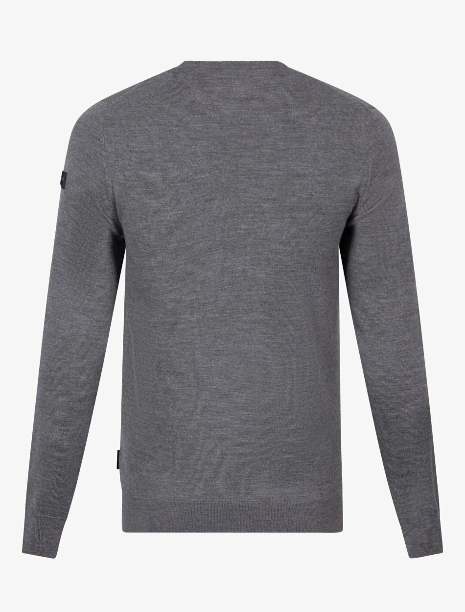 Cavallaro Napoli Merino R-neck Trui Grijs Melange 7 Cavallaro Napoli Merino R-neck Trui Grijs Melange - Afbeelding 7
