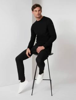 Cavallaro Napoli Merino R-neck Trui Zwart