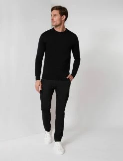 Cavallaro Napoli Merino R-neck Trui Zwart -Cavallaro Napoli Shop 118225000 999000 06 positie 30 514