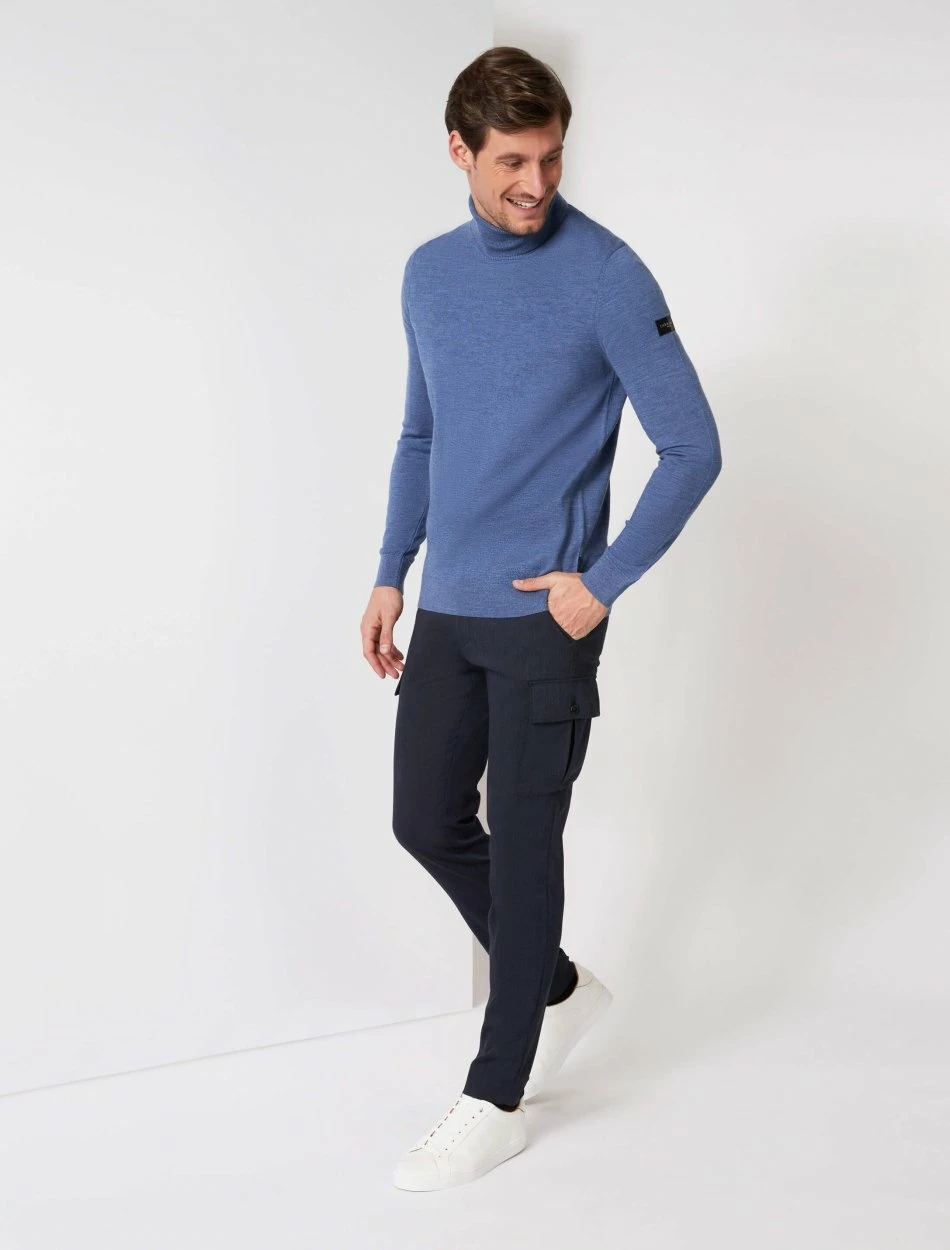 Cavallaro Napoli Merino Coltrui Blauw 2 Cavallaro Napoli Merino Coltrui Blauw - Afbeelding 2